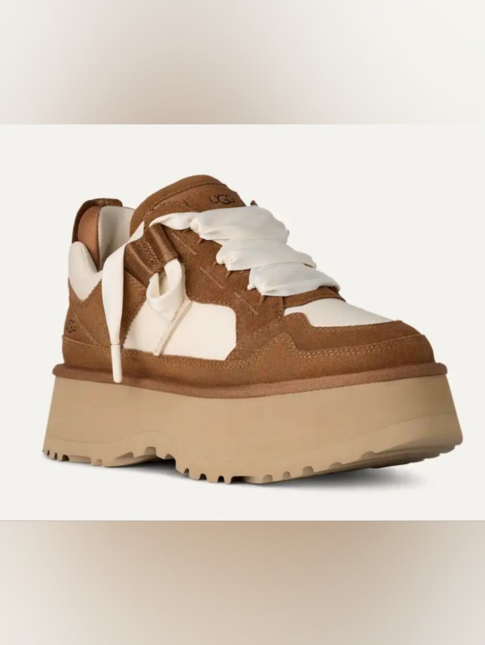 UGG Astromel Chestnut Platform Sneakers Size 8 Like New/Box MSRP $160